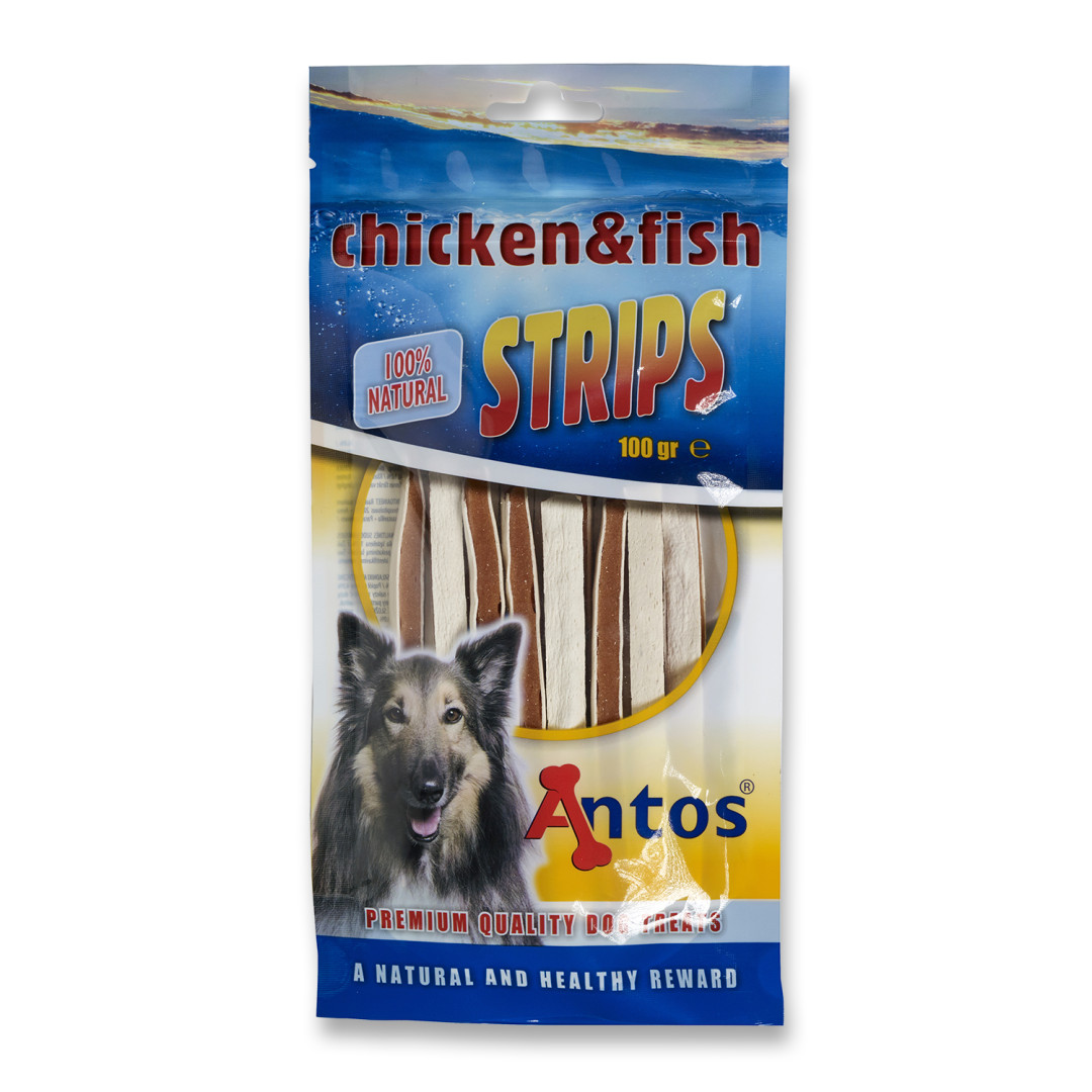 Antos Chicken & Fish Strips 100 gr